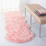 safavieh clearance faux sheep skin fss115g pink rug