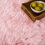 safavieh clearance faux sheep skin fss115g pink rug