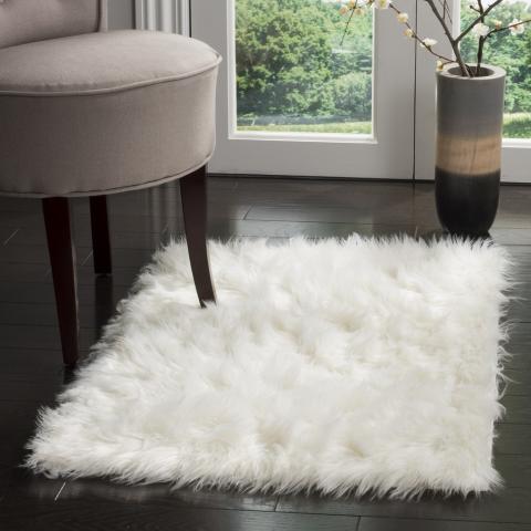 safavieh clearance faux sheep skin fss235a ivory rug