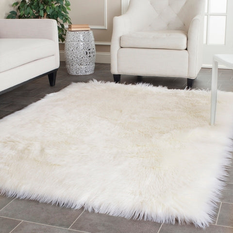 safavieh clearance faux sheep skin fss235a ivory rug