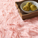 safavieh clearance faux sheep skin fss235g pink rug