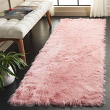 safavieh clearance faux sheep skin fss235g pink rug