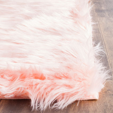 safavieh clearance faux sheep skin fss235g pink rug