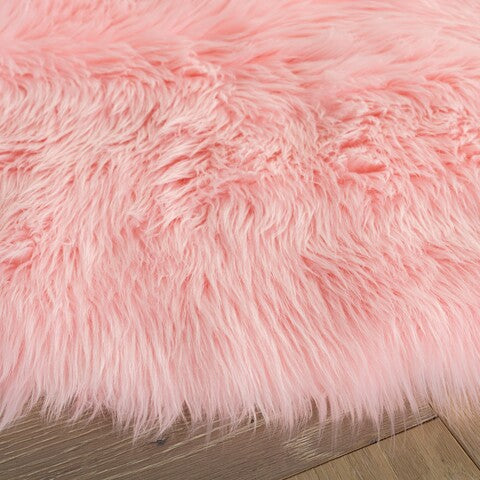 safavieh clearance faux sheep skin fss235g pink rug