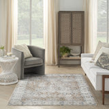 nourison astra machine washable asw16 silver taupe rug