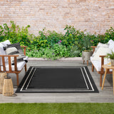nourison nourison essentials nre02 black ivory rug