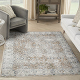 nourison astra machine washable asw16 silver taupe rug