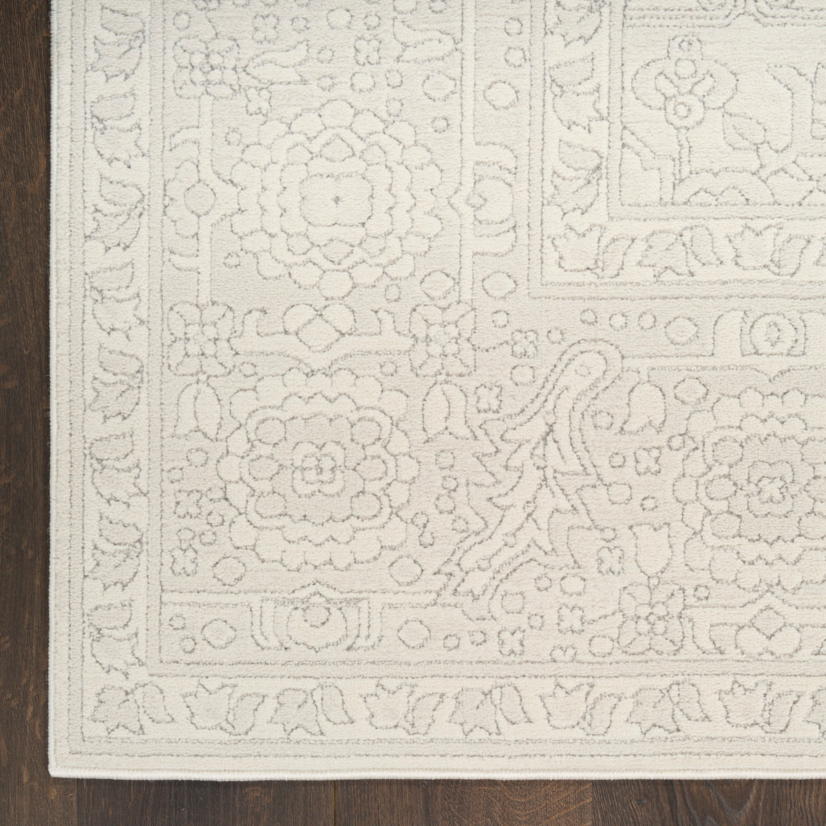nourison grace gce02 ivory light grey rug