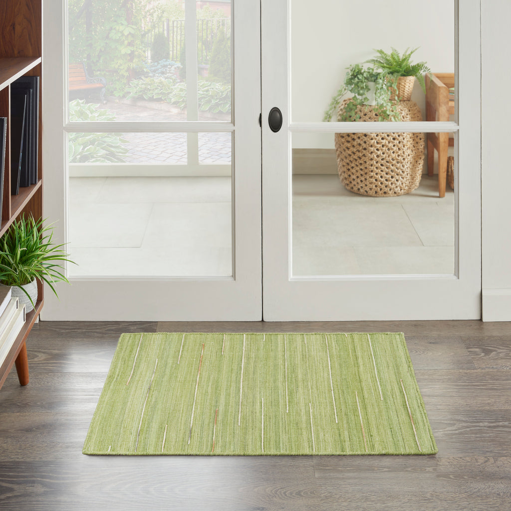 nourison interweave iwv01 green rug