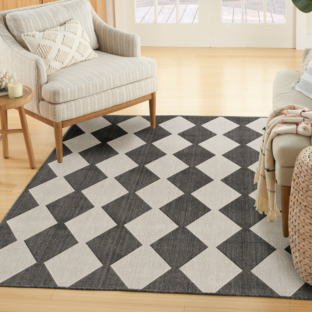 nourison positano pos04 black rug