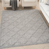 nourison easy care nes01 silver grey rug