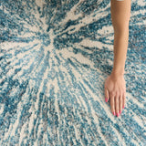 nourison ambiance ami01 blue silver rug