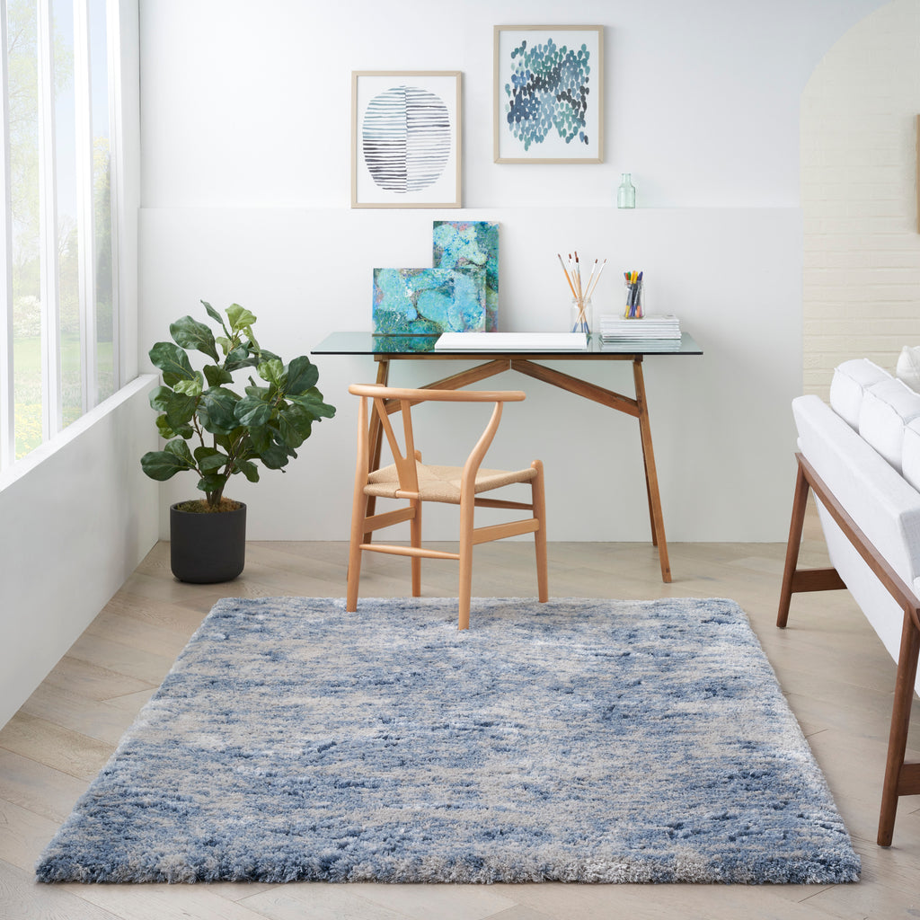 nourison dreamy shag drs06 light blue rug