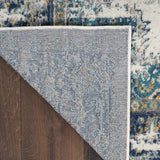 nourison passion psn03 ivory grey blue rug