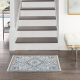nourison elation etn10 ivory blue rug