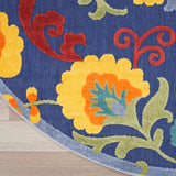 nourison aloha alh17 navy multicolor rug
