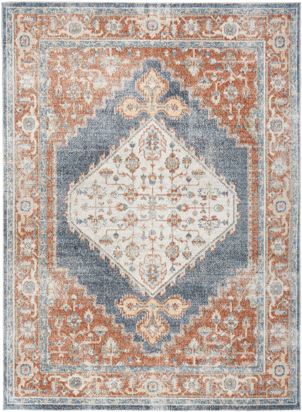nourison astra machine washable asw11 denim multicolor rug