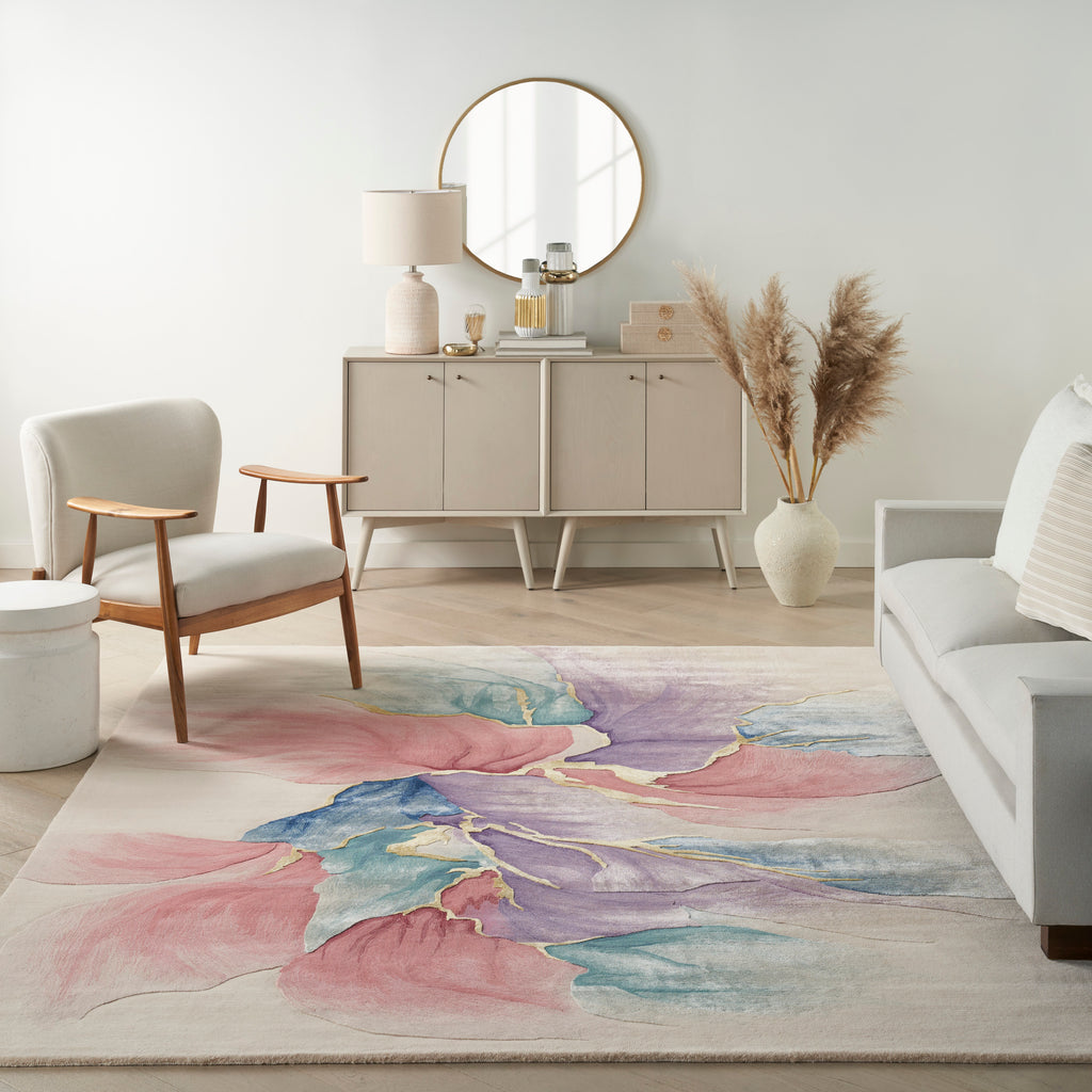 nourison prismatic prs34 ivory rug
