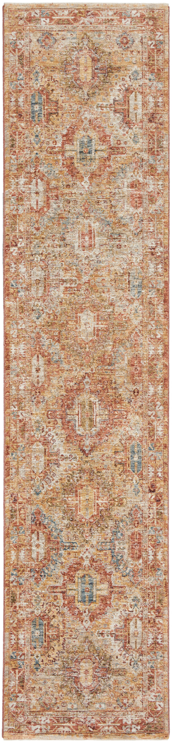 nourison sahar shr01 rust rug