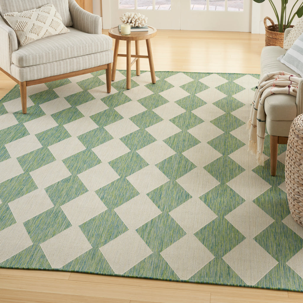 nourison positano pos04 blue green rug