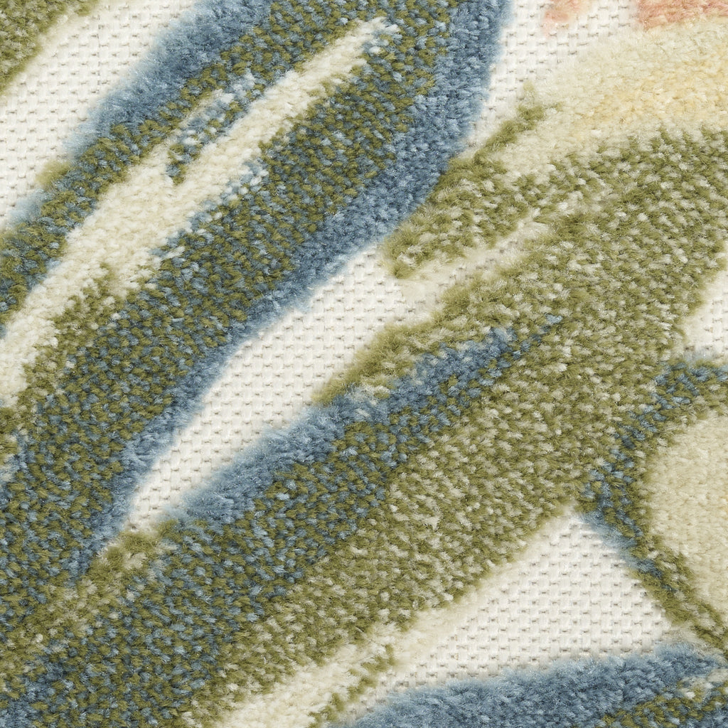 nourison aloha alh43 ivory green rug