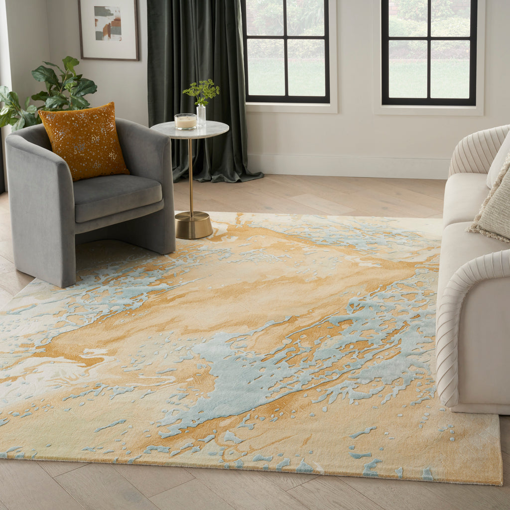 nourison prismatic prs36 sand blue rug