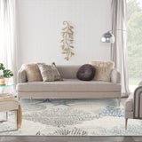 nourison seaside sds04 ivory grey blue rug
