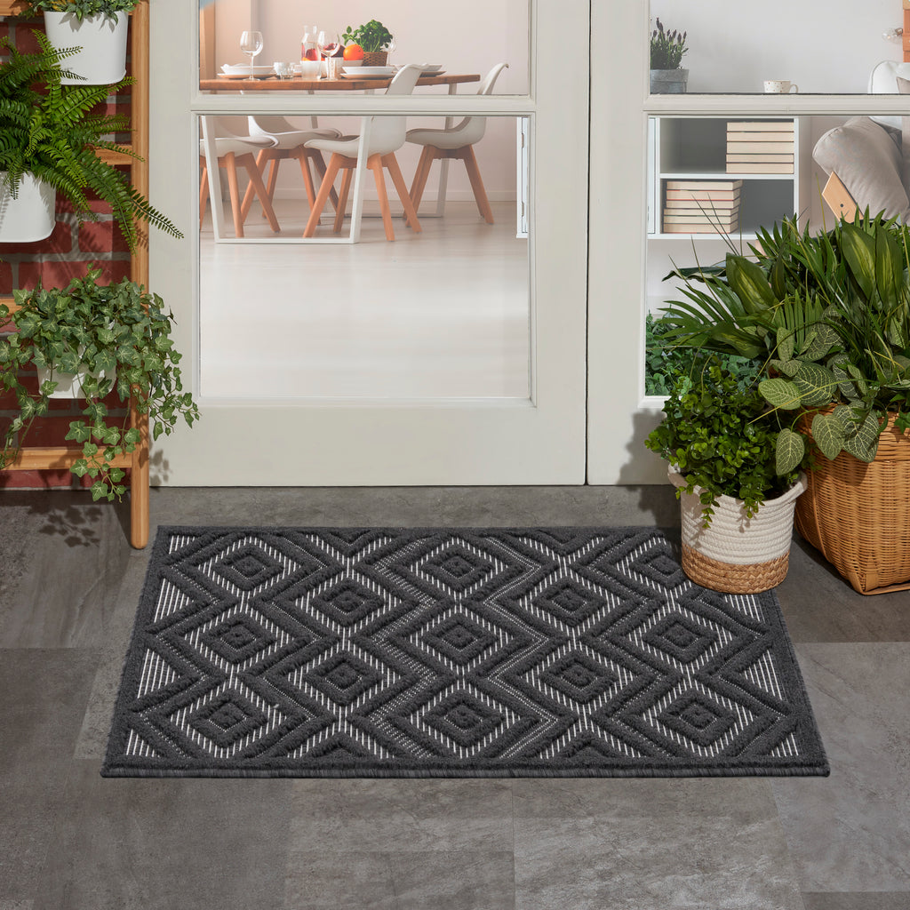 nourison versatile nrv01 charcoal black rug