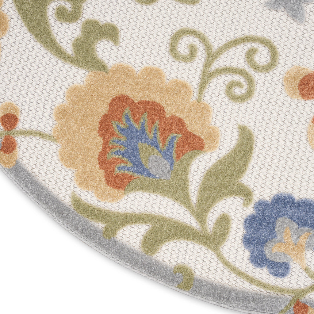 nourison aloha alh17 ivory blue rug