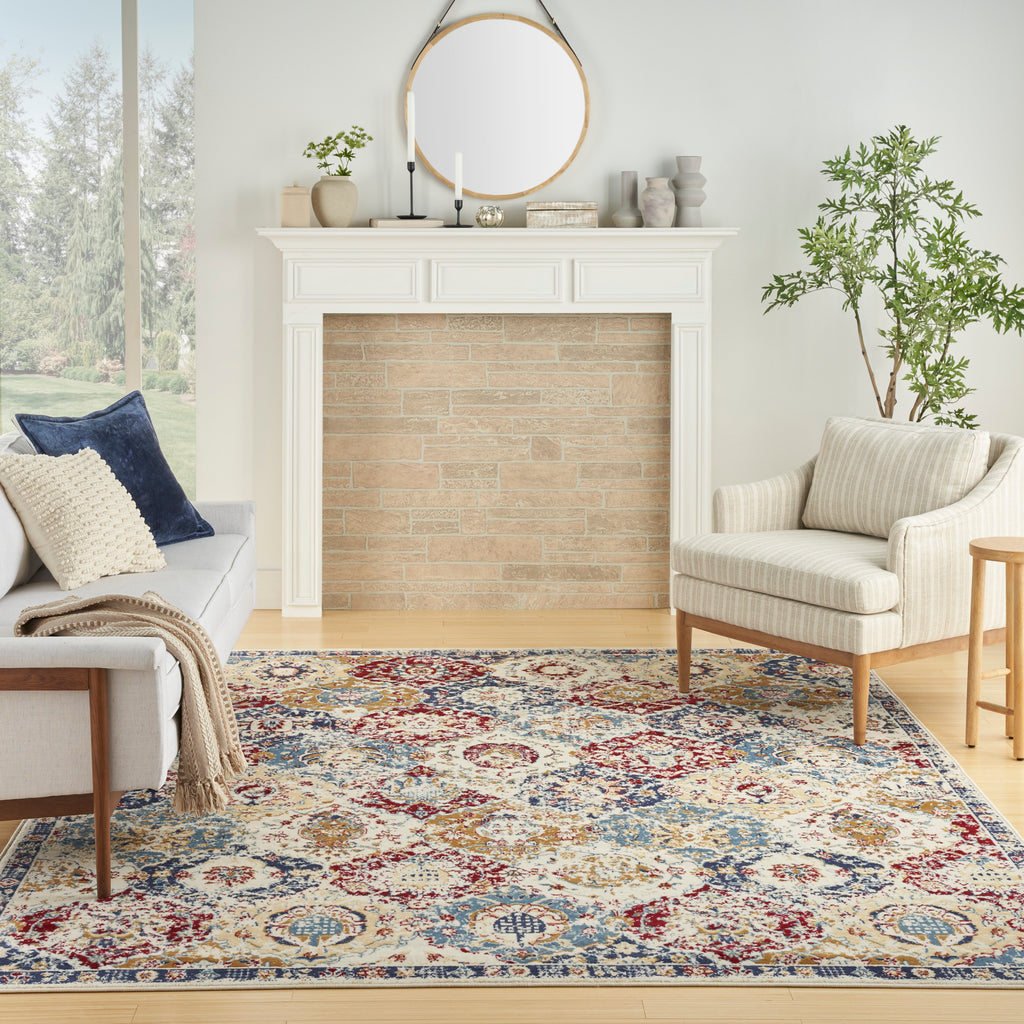 nourison grafix grf31 blue multicolor rug