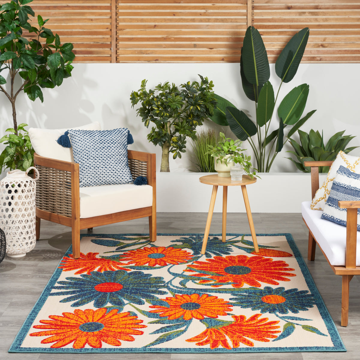 nourison aloha alh33 ivory multicolor rug