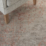nourison lucent lcn07 silver red rug