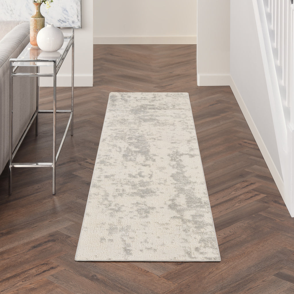 nourison quarry qua01 cream grey rug