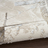 nourison glitz glz02 ivory grey rug