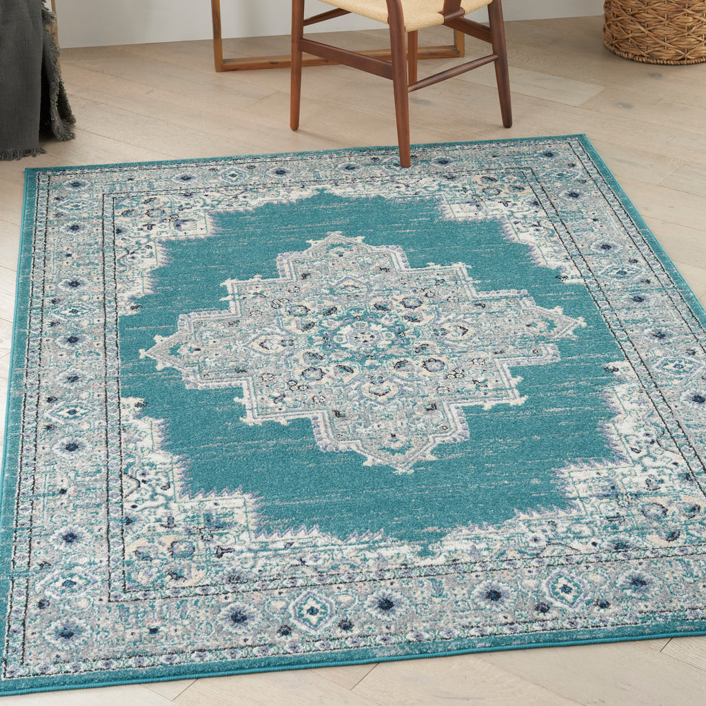 nourison passion psn03 turquoise grey rug