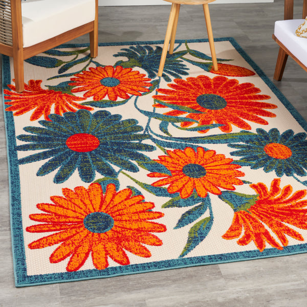 nourison aloha alh33 ivory multicolor rug