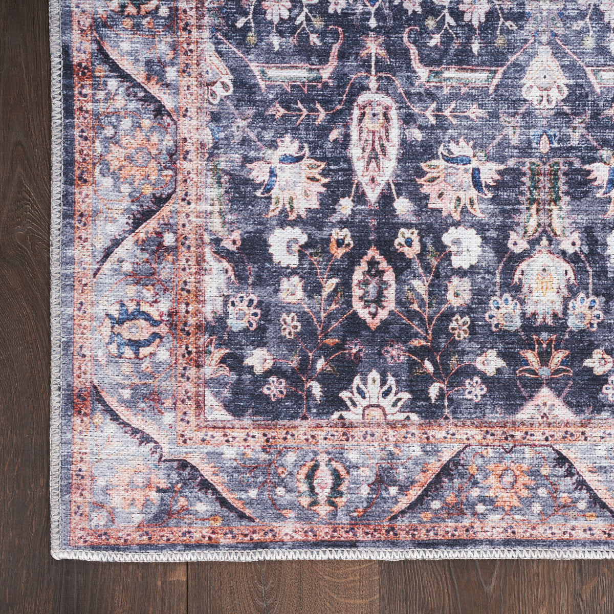 nourison grand washables grw06 navy ivory rug
