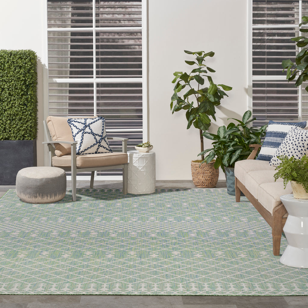 nourison positano pos02 blue green rug