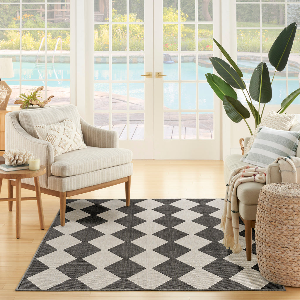 nourison positano pos04 black rug