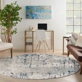 nourison quarry qua01 ivory grey blue rug
