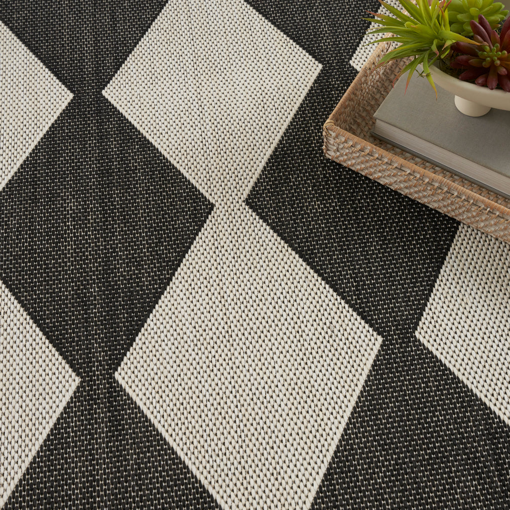 nourison positano pos04 black rug