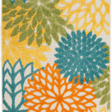 nourison aloha alh05 turquoise multicolor rug