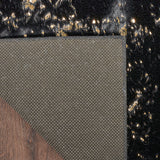 nourison cozy shimmer csh01 black gold rug