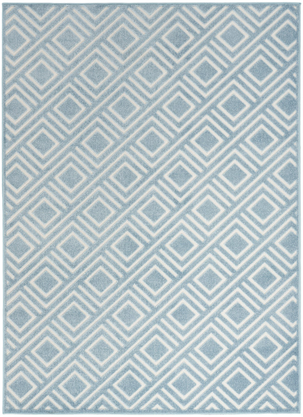 nourison care free caf03 blue rug