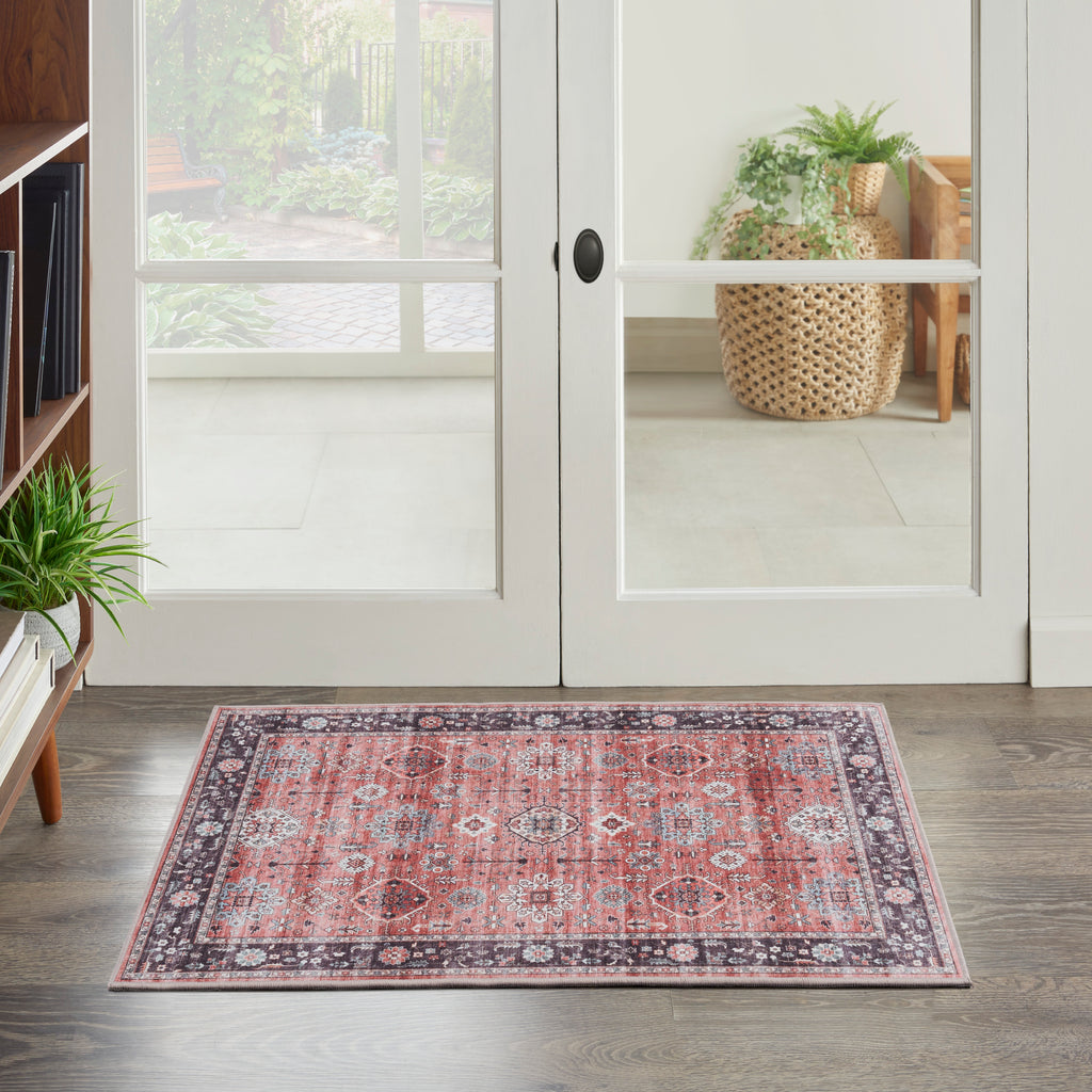 nourison fulton ful12 rust rug