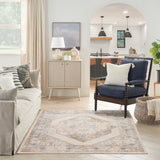 nourison astra machine washable asw13 ivory blue rug