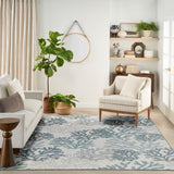 nourison garden oasis goa05 blue rug