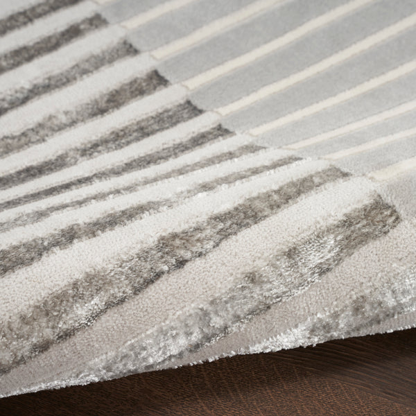 nourison brushstrokes bsk04 silver grey rug
