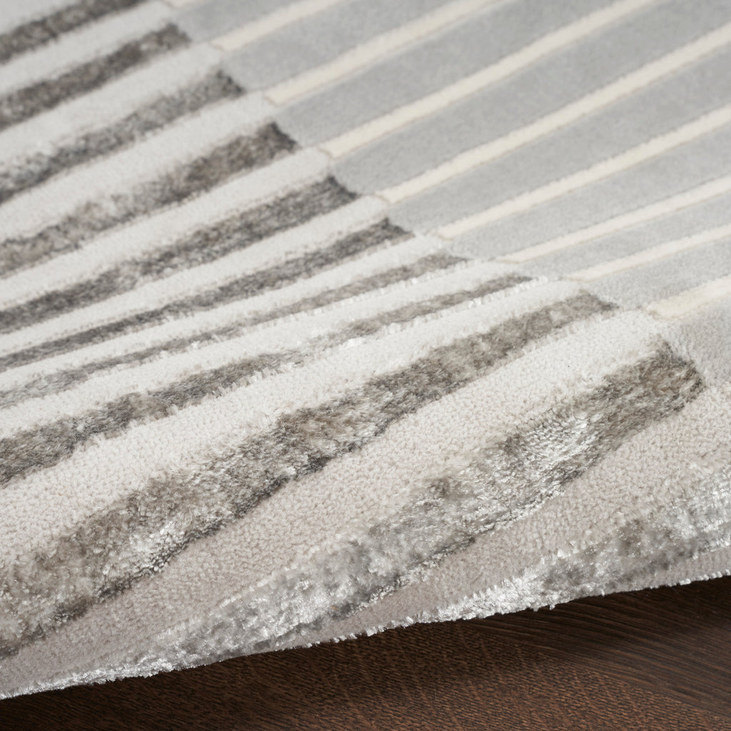 nourison brushstrokes bsk04 silver grey rug