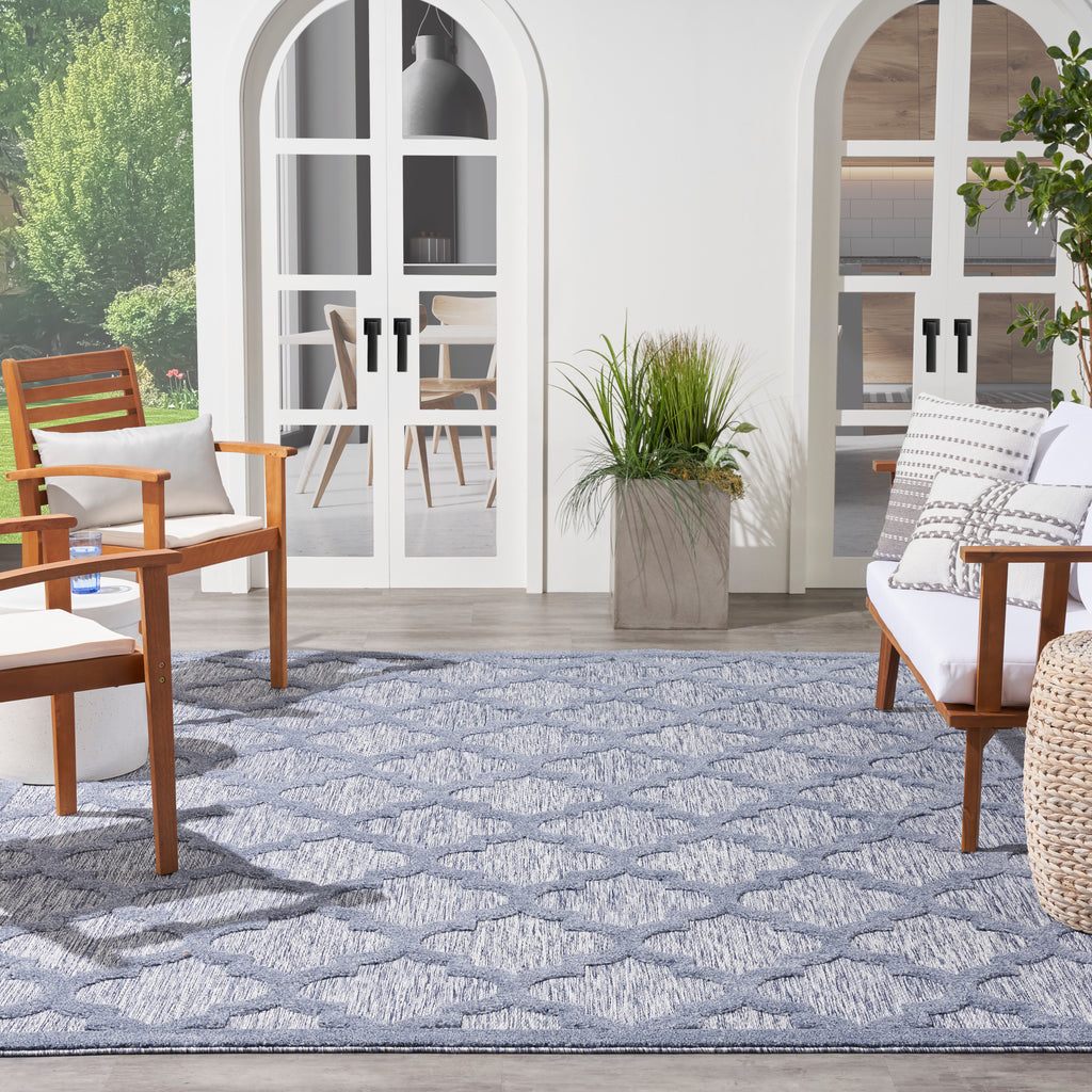 nourison easy care nes01 denim blue rug